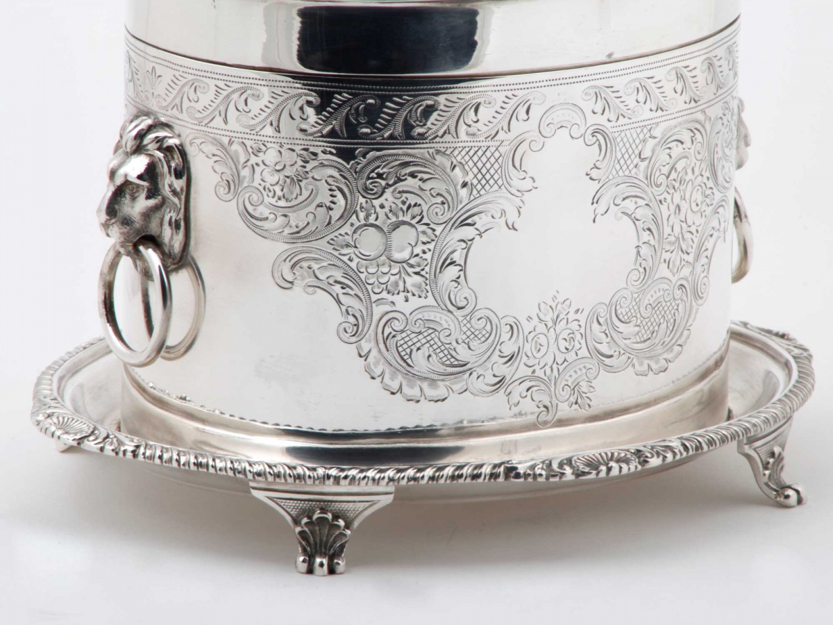 Silver Plated Metal Mappin & Webb Biscuit Jar by Bellamysworld