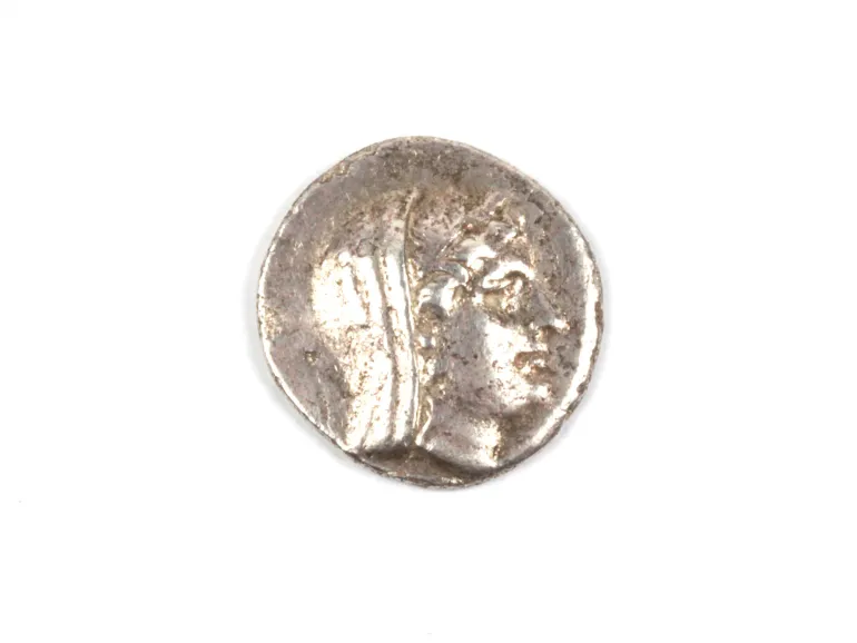 Tétradrachme grec en argent, Byzance en Thrace, avec le visage voilé de Déméter ; SKU IB08984.