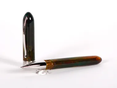 Stylo roller Visconti Van Gogh vert marbré avec garniture argentée, SKU IB02791.
