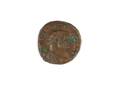 Pièce romaine en bronze Antoninianus de Maximianus Hercules, portrait visible au droit, SKU IB03314.