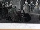 Engraving titled “The Indian Emperor” (SKU IB00338), showing a theatrical scene with several people in 18th-century dress and the printed title below.