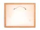 IB00574, Becquet framed lithograph shown from the back with a gilded wooden frame and hanging wire.