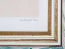 IB00578, Becquet lithograph in a gilded wooden frame, showing the lower corner and printed text "Imp. Becquet, Paris."