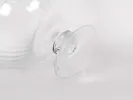 Coupe en cristal taillé Krosno Crystal IB00650 sur piédouche, vue du dessous avec base signée