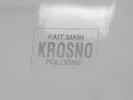 Krosno Crystal IB00650, étiquette sous la base indiquant « Fait main Krosno Pologne » sur une coupe en cristal.
