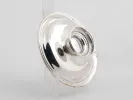Coupe ronde sur piédouche en métal argenté Barker & Ellis avec frise torsadée, SKU IB00852.