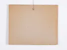 Back of ink drawing of a lake, signed, French school, in gilded wooden frame, SKU IB01513.