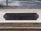 Pierre Le Trividic, IB01713: close-up of the framed watercolor’s plaque reading “Rouen” and dates Janvier 56 / Février 57.