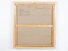 IB01849, Vladimir Tchernychev, dos d’une huile sur toile encadrée; châssis et inscriptions manuscrites visibles.