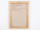 Back of framed oil on canvas by Vladimir Tchernychev, Le Vieux Prunier, with handwritten title and SKU IB01852.