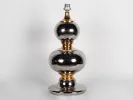 SKU IB01916: 1960s ceramic lamp base with two stacked silver and gold spheres and a metal socket, shown without shade.