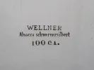 Wellner Silver IB02173: لقطة مقرّبة لعلامة الصانع المختومة على المعدن المطلي بالفضة، وتظهر WELLNER و100 CL.