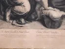 IB02346 منقوشة من القرن الثامن عشر لرافاييل «لا سينت فامي»، وتُظهر الجزء السفلي من الطباعة مع نص فرنسي ولاتيني.