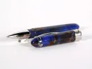قلم رولر Visconti Van Gogh أزرق رخامي مع زينة فضية، SKU IB02895.