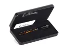 Delta 366 fountain pen, SKU IB02899, in tortoiseshell celluloid, shown in an open black presentation case.