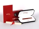 Stylo plume Omas Goya, SKU IB02975, stylo rouge en édition limitée dans son écrin, avec boîte rouge et certificat roulé.