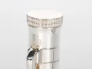 Faber-Castell sterling silver fountain pen, SKU IB02982, close-up of the engraved cap and clip.