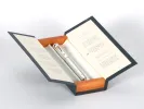 Faber-Castell sterling silver fountain pen, SKU IB02982, shown in an open presentation box with booklet pages.