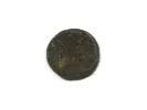 Roman bronze coin of Constantine I, Gloria Exercitos, shown on white background, SKU IB03354.