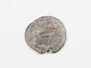 Roman silver denier coin of Septimus Severus, reverse with Carthage on a lion, SKU IB03488.