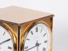 Hour Lavigne Cube Quadruple Clock, SKU IB04093, polished brass square clock with Roman numeral dials.