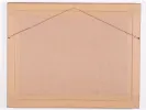 Dos d’une lithographie encadrée de Maurice Denis, IB04387, avec fil d’accrochage et papier de fond visibles.