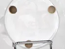 Lalique Nogent crystal vase, SKU IB04413, underside view with signed Lalique France mark and felt pads.