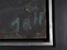 Clifford H. Philips Holmead, "Colette" - IB04564, close-up of the painting’s dark textured surface and painted wooden frame.