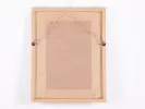 Kamel Yahiaoui abstract composition, SKU IB04586, back of framed artwork with hanging wire and clips.