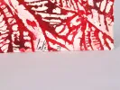 Victor Laks abstract composition, 1971, with red gestural lines on a pale background; signed and dated. SKU IB05165.