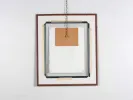 Yves Tanguy artist’s proof, IB05652, framed print shown from the back with hanging chain and taped backing.