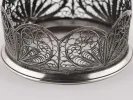 Hommet silver filigree crown-shaped piece, scalloped border, IB05933