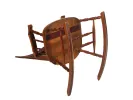 SKU IB06684 : fauteuil à bascule Windsor en noyer massif, montré retourné sur fond blanc.