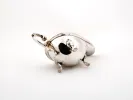 Saucière anglaise EPNS en métal argenté, modèle casque sur trois pieds, SKU IB06742.