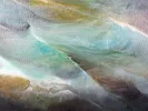 Composition abstraite de Frits Vertongen aux tons verts, huile sur toile, SKU IB07243.