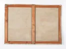 Maurice Mante oil on canvas, signed and dated 1958, IB07250; back of the canvas with wooden stretcher visible.