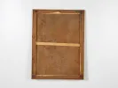 SKU IB07251, Maurice Mante, composition abstraite; dos de la toile avec châssis et crochet de suspension visibles.