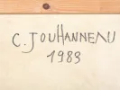 Claude Jouhanneau signed canvas back with artist name and 1983, SKU IB07293.