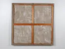 Back of abstract acrylic on canvas by François Xavier Marange, SKU IB07332, showing stretcher bars and faint artist mark.