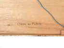 نادية دي كلوزاد، «Océan des futurs»، موقعة 1999 على الخشب، صورة للظهر مع SKU IB07348 والعنوان بخط اليد.