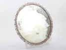 Sterling silver Ottoman style round mirror with floral border, Egypt, early 20th century, SKU IB07499.