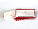 Cartier Trinity 3 fountain pen, SKU IB07755, shown in red presentation box with outer carton.