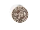 IB07791 silver commemorative coin for Lebanon’s 50 years of independence, 1993, showing a dove over the map of Lebanon.