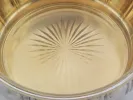 IB08138, Eduard Wollenweber sterling silver bowl with gilt interior and starburst engraving.