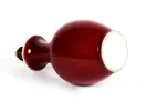 Chinese porcelain lamp base, sang de boeuf red, shown on its side, SKU IB08461.