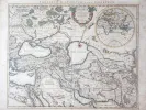 Guillaume de l'Isle, SKU IB08556 : carte du XVIIIe siècle de l’Europe orientale dans un cadre en bois doré sous verre.