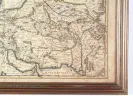 SKU IB08556, Guillaume de l'Isle : carte du XVIIIe siècle de l'Europe orientale dans un cadre en bois doré sous verre.