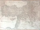 SKU IB08557: خريطة من القرن الثامن عشر لتركيا في آسيا، «A new map of Turkey in Asia» لمونس دانفيل، تُظهر صورة الخريطة المطبوعة.