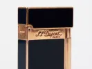 Briquet S.T. Dupont Ligne 2, IB08906, laque noire avec finition or rose et gravure S.T. Dupont Paris.