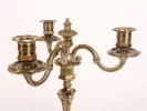 Pair of Regency style three-branch candelabra in silvered bronze, IB09592.